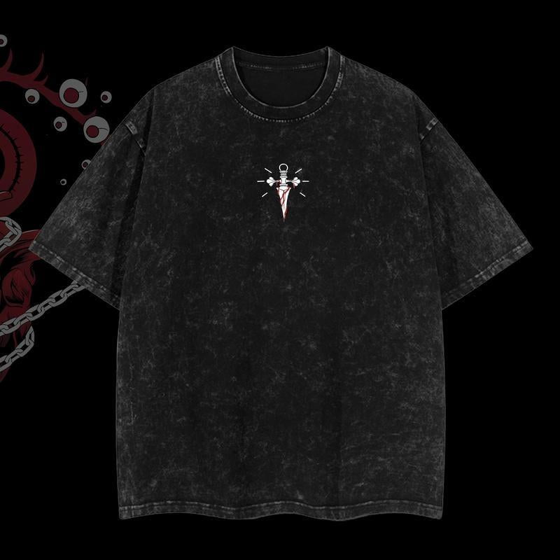 "Scarlet Eyes Kurapika" Hunter X Hunter Vintage Unisex Oversize Anime Washed Cotton T-Shirt, Graphic Tee,Anime Merch Fan, Outfits Men,Boys Merch